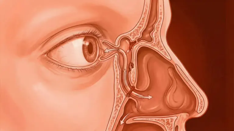 Illustrazione del trattamento delle vie lacrimali