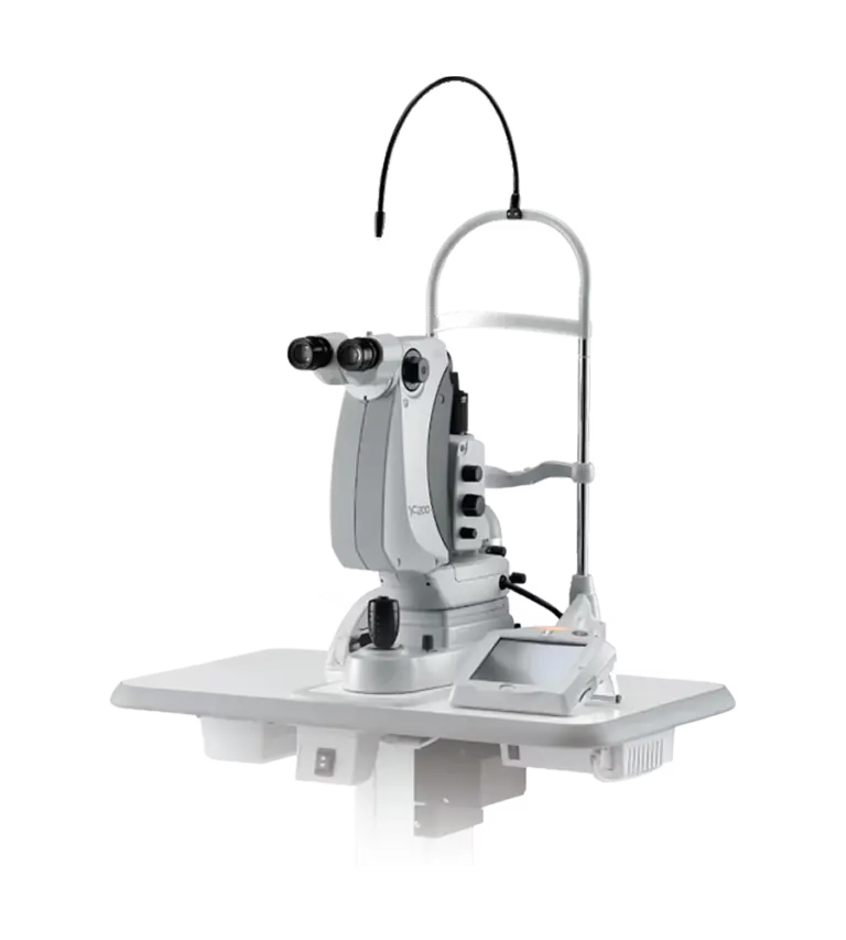 Illustrazione di un dispositivo laser oculistico ambulatoriale